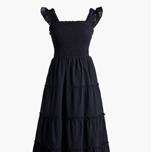J.Crew Smocked tiered midi dress.